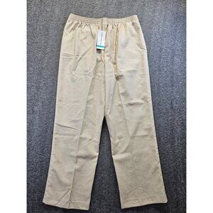 Alfred Dunner Pants Womens Size 16 Beige St Croix Pull On NWT